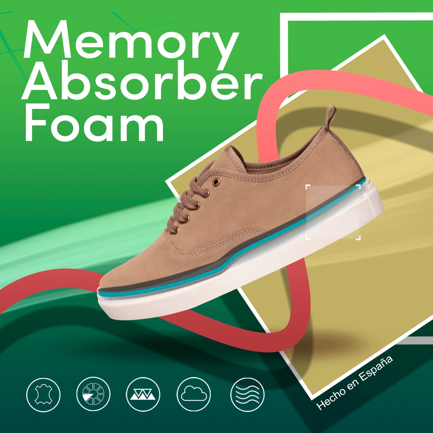 WANDER Zapatillas con plataforma de mujer VERDE