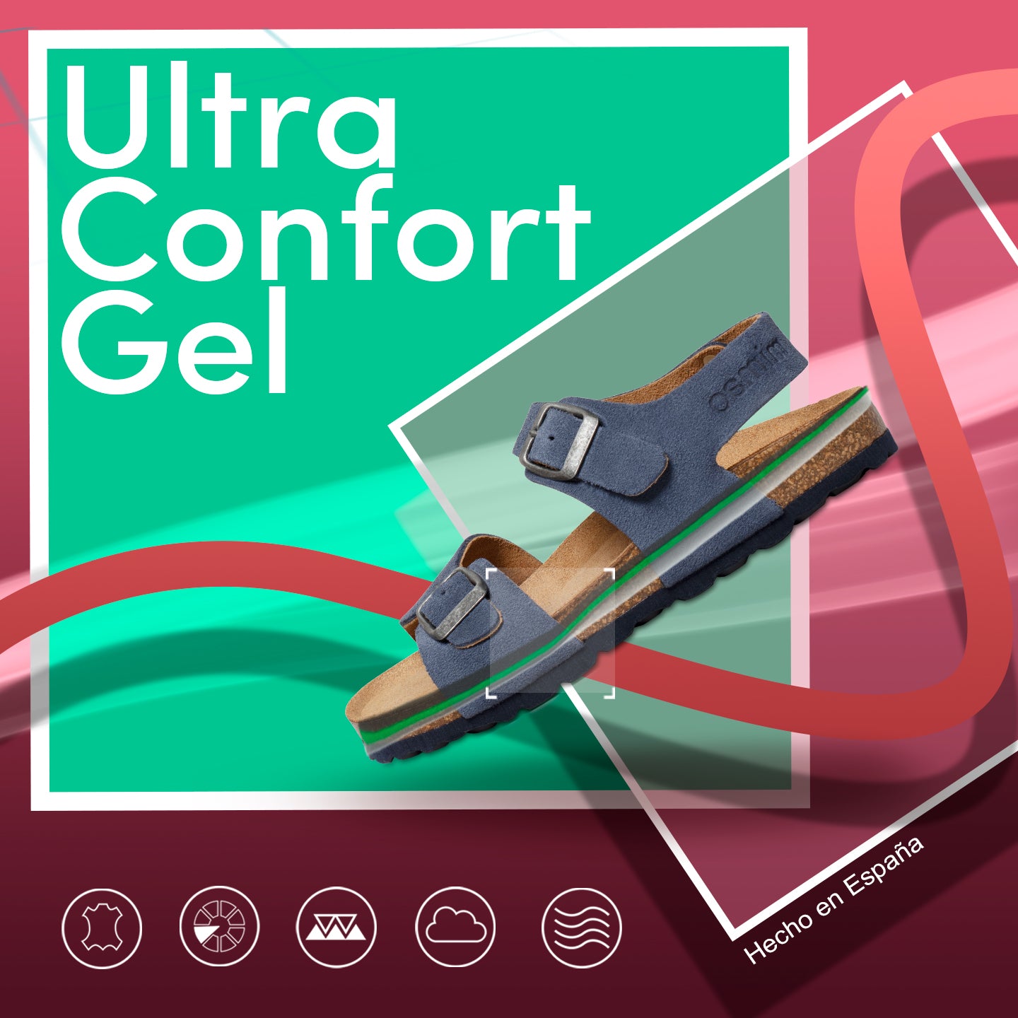 NUBE Sandalias de niño MARINO Bio