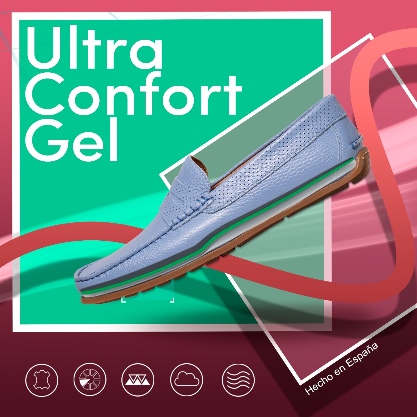 MOCCASIN – PINK nappa leather loafer for men