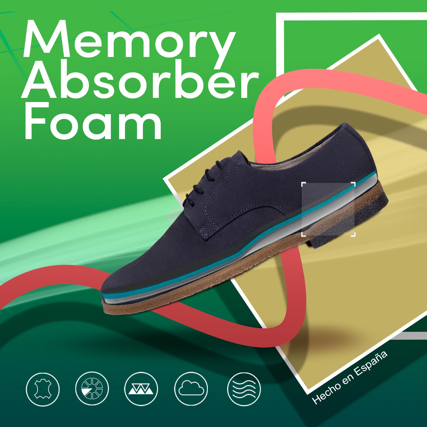 BLUCHER Zapatos para hombre de cordones AZULES