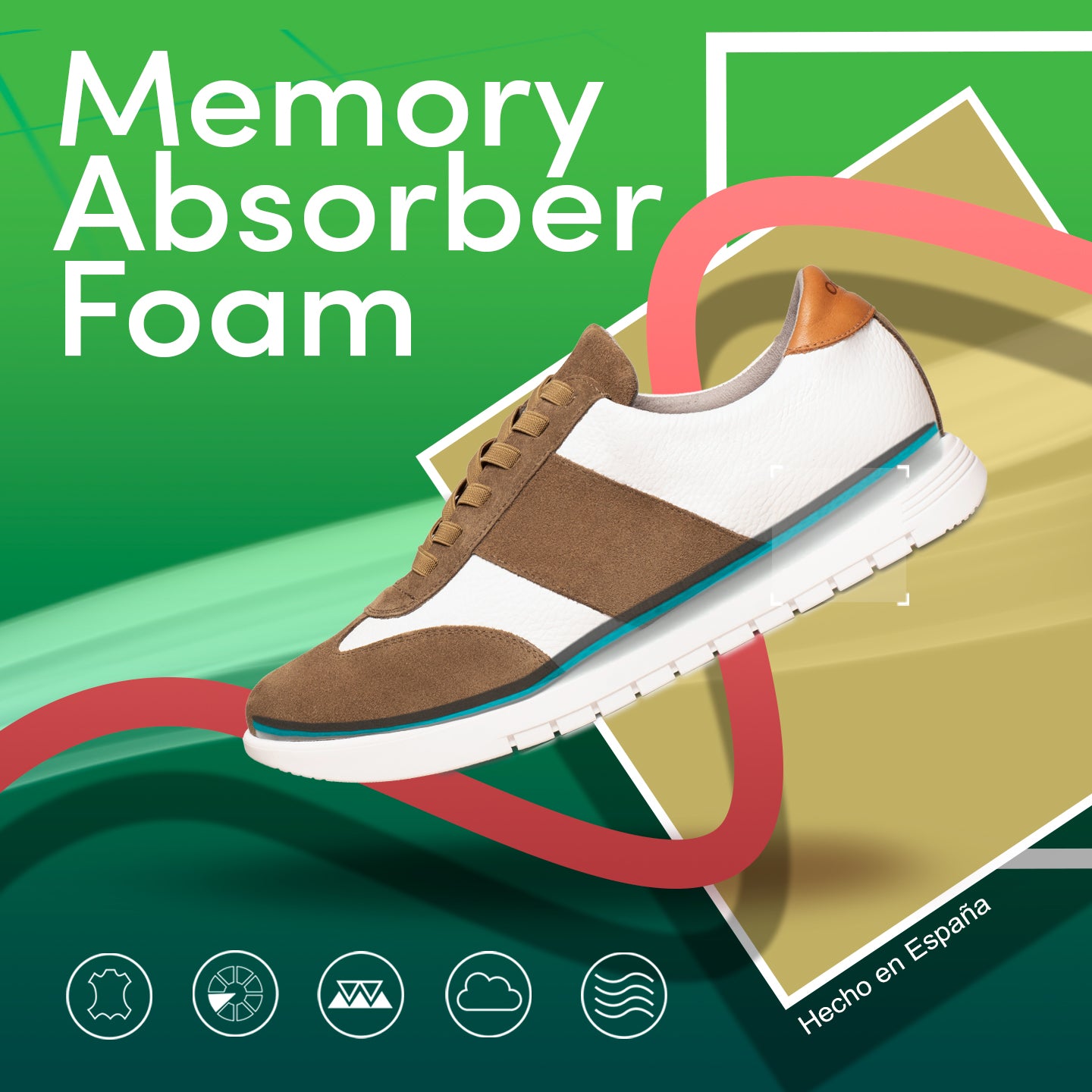 SPORT Deportivo casual MARINO Y BLANCO de piel combinada