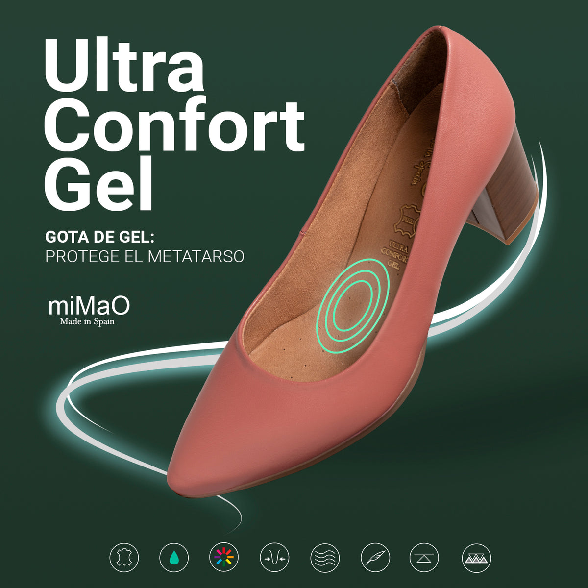 URBAN S SALON - Zapatos MARINO con tacón madera