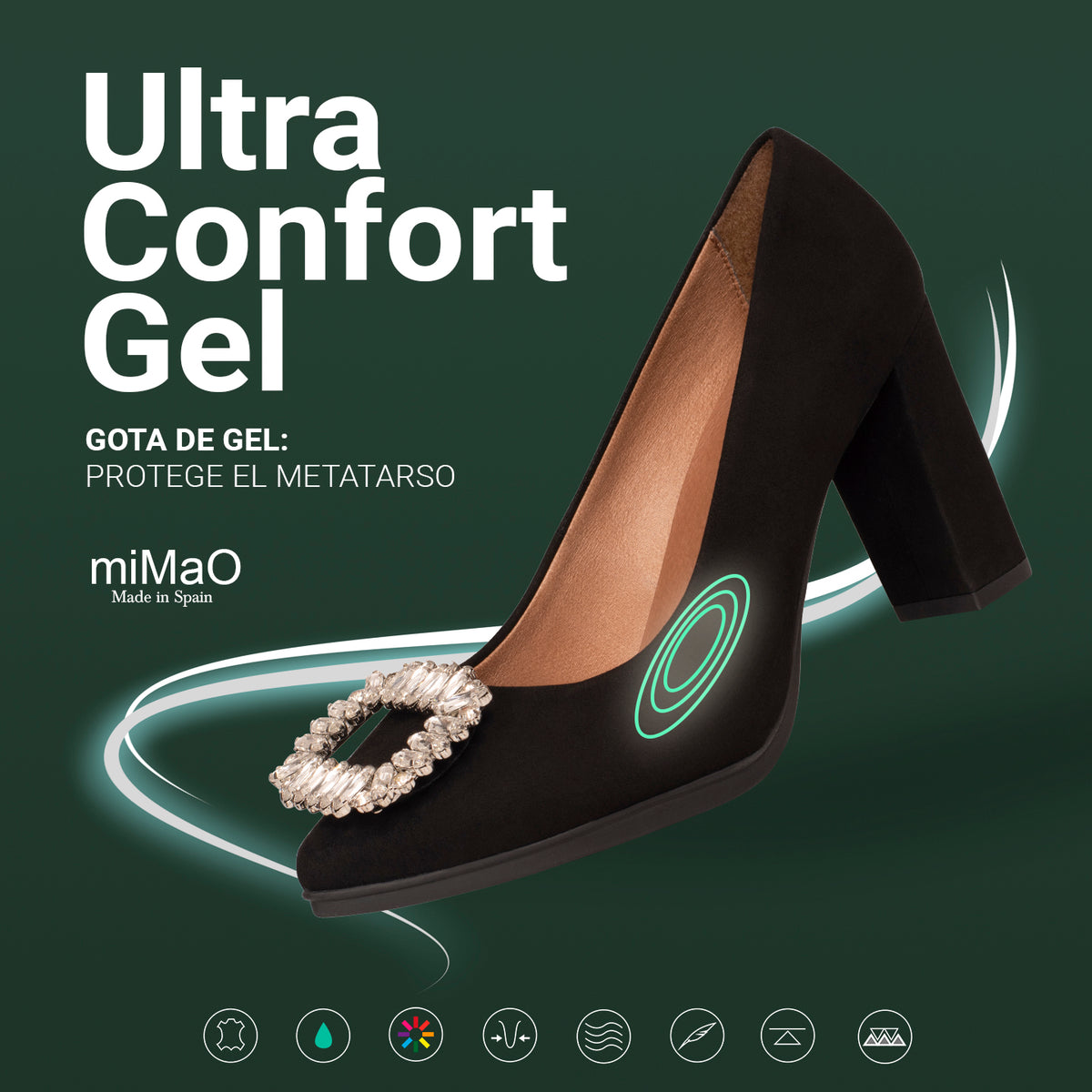 URBAN CRISTAL - Zapatos de tacón con pedrería NEGRO