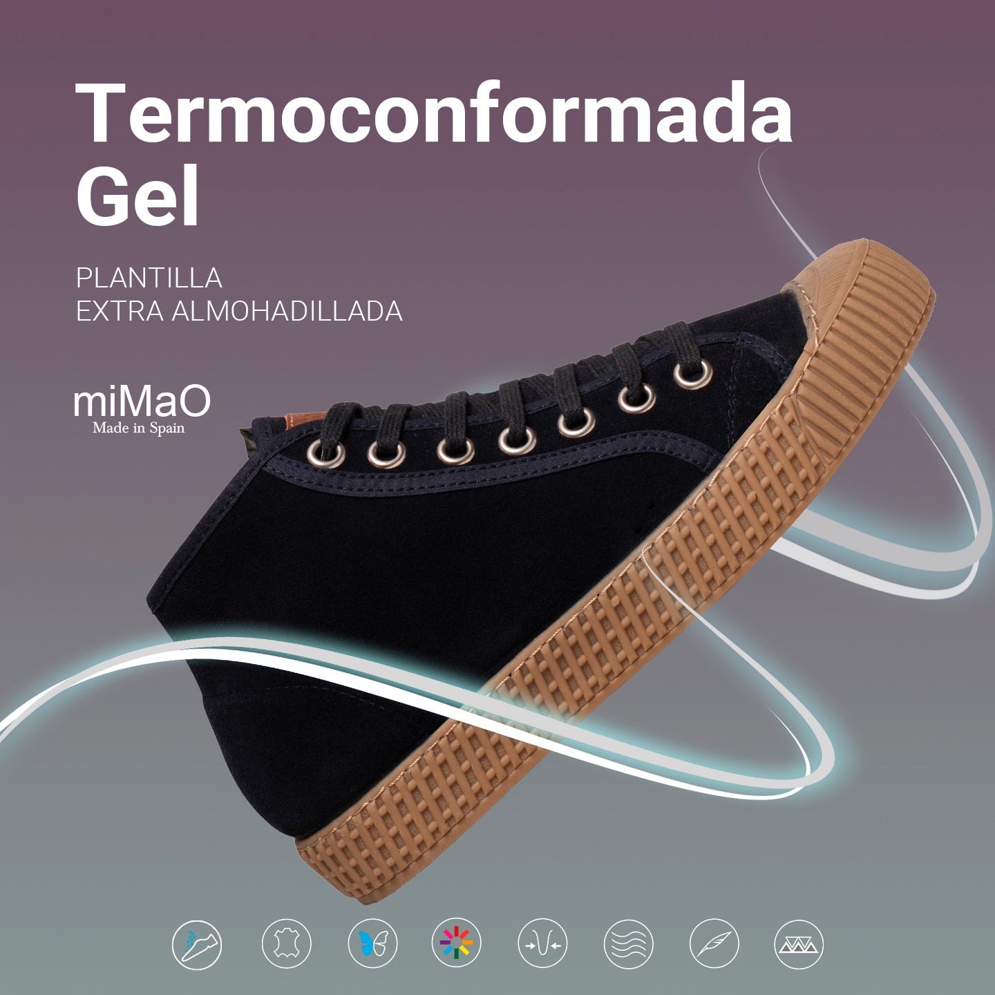 JUMP - Zapatilla deportiva piel metalizada AZUL