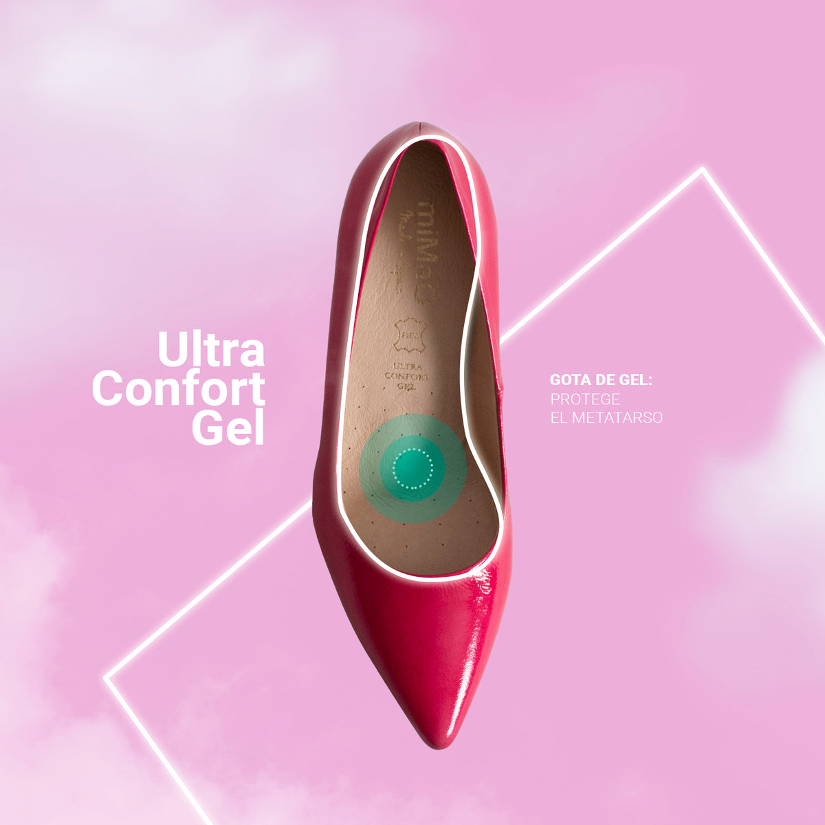 STILETTO - Zapatos de charol ROSA con tacón de aguja