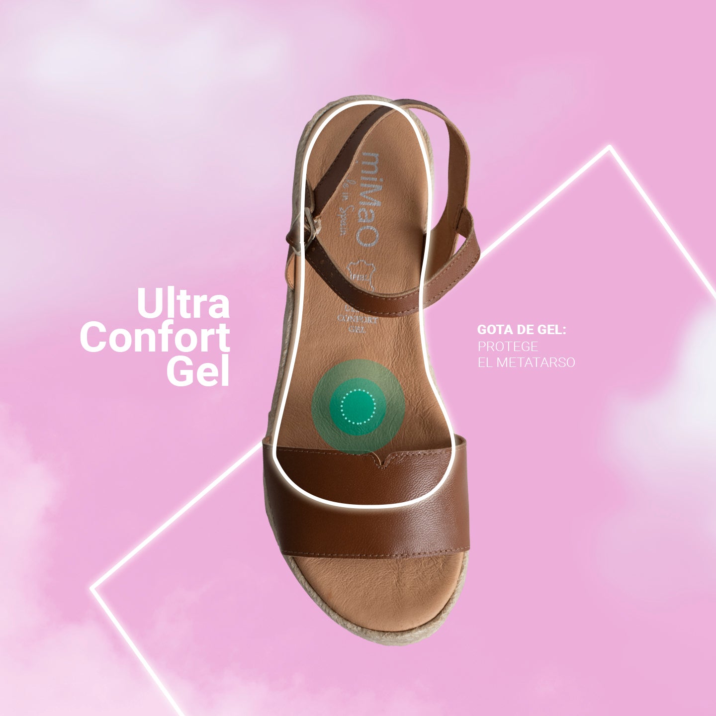 TARIFA Sandalias con plataforma de esparto TAUPE