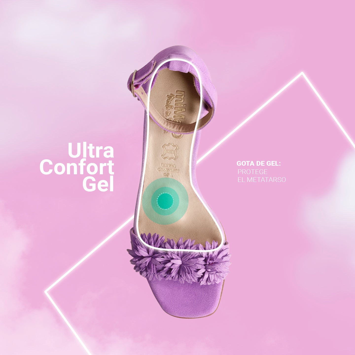 ZINNIA - Sandales de soirée avec fleurs CHAMEAU