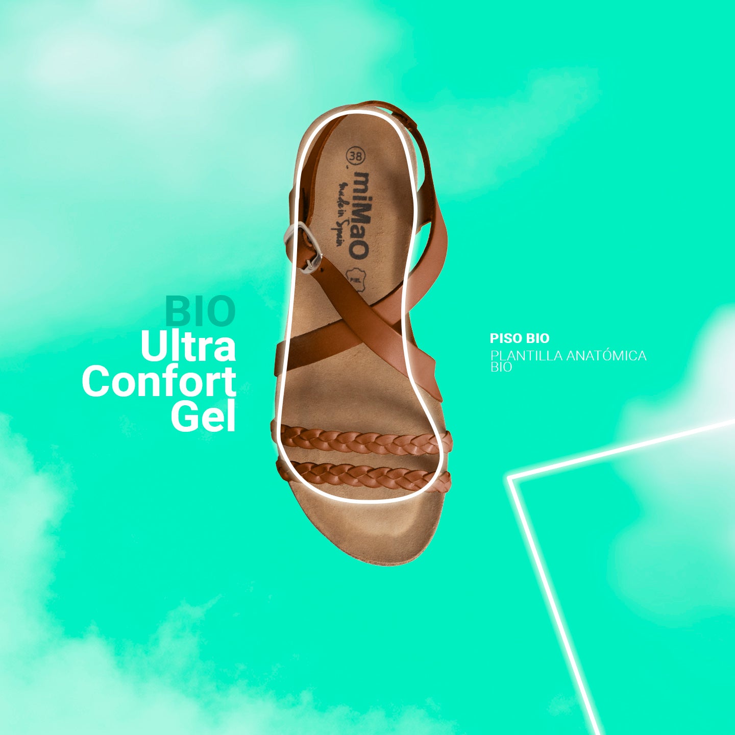 INDIE - Sandalias de tiras cruzadas PLATA BIO