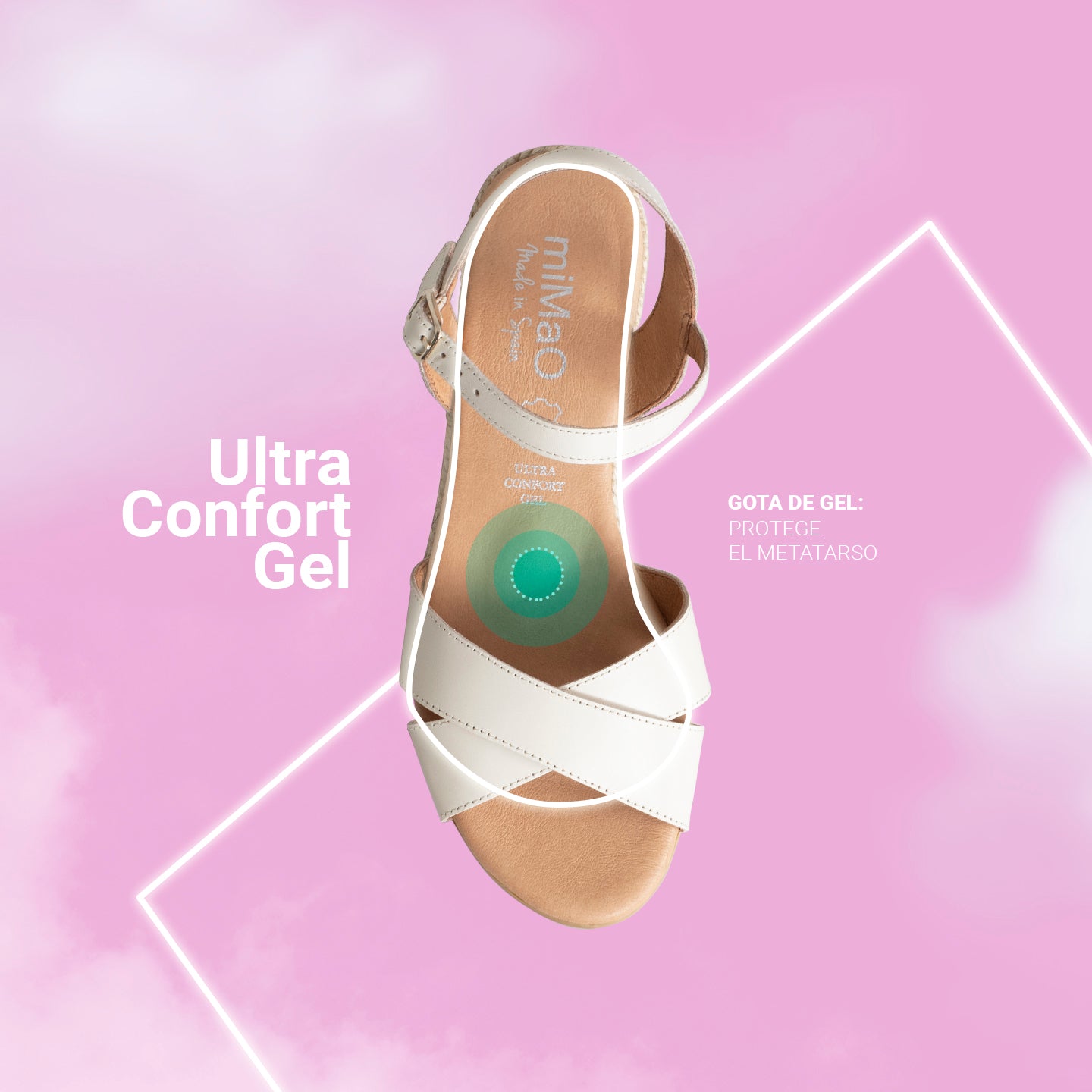 CÍES - Sandalias de esparto de tiras cruzadas PISTACHO