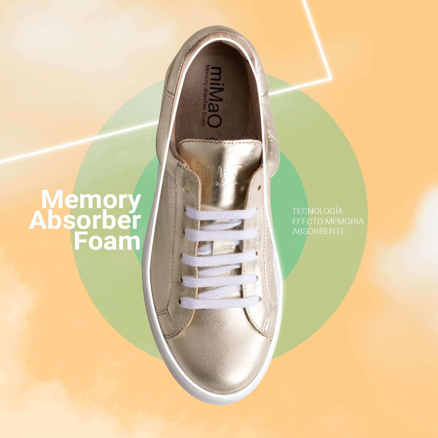 SNEAKER - Sneaker BLEU avec talon BLANC pour femme