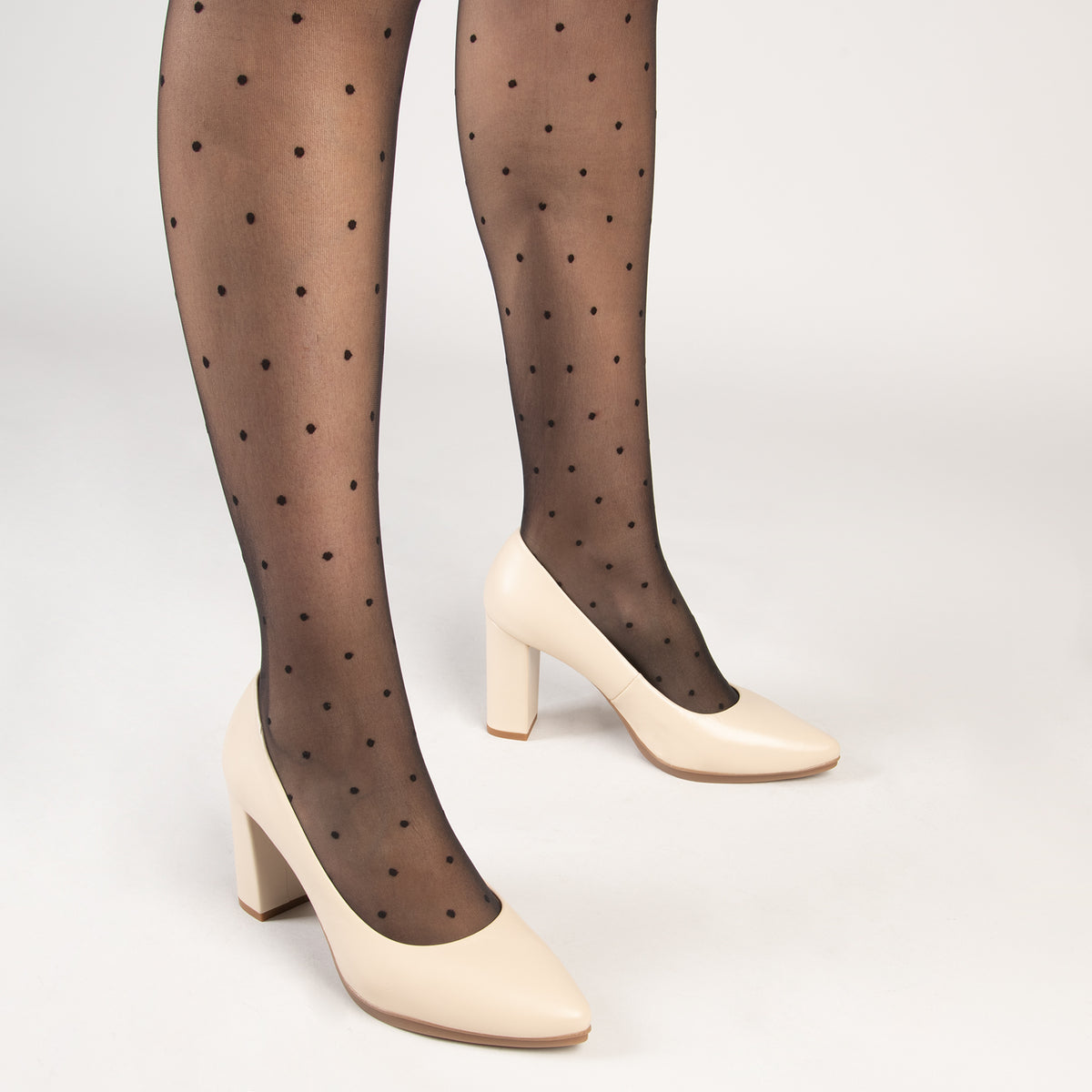URBAN SALON – Zapatos de tacón alto de napa BEIGE
