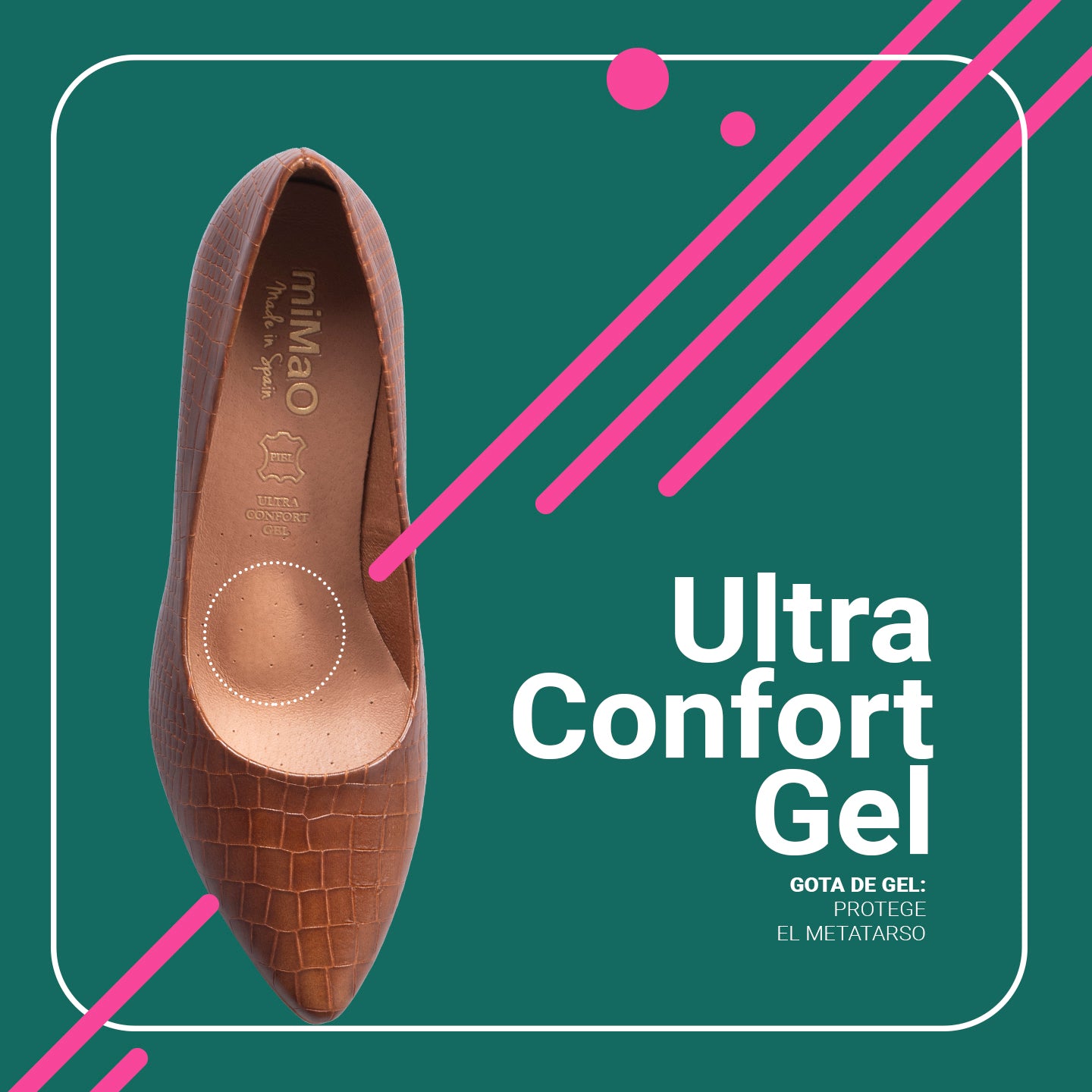 URBAN S COCO – Zapatos de tacón con textura de cocodrilo MARRÓN - miMaO ®