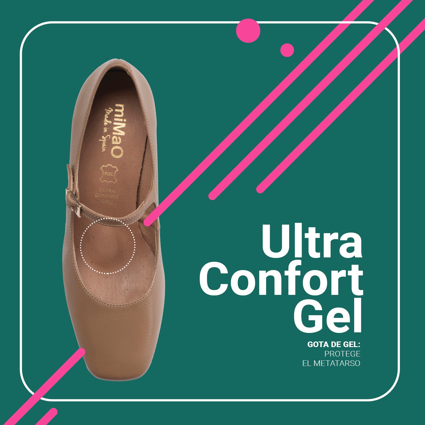 BELLA - Zapatos con pulsera y puntera cuadrada MARINO - miMaO ®