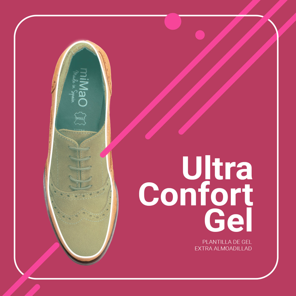 OXFORD – Blucher de mujer con tacón CAMEL