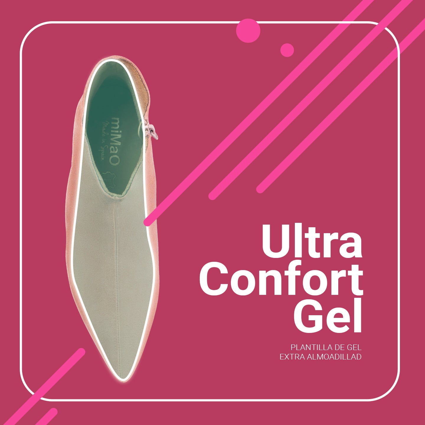 OUTFIT - Botines elegantes de tacón bajo de aguja SALMÓN