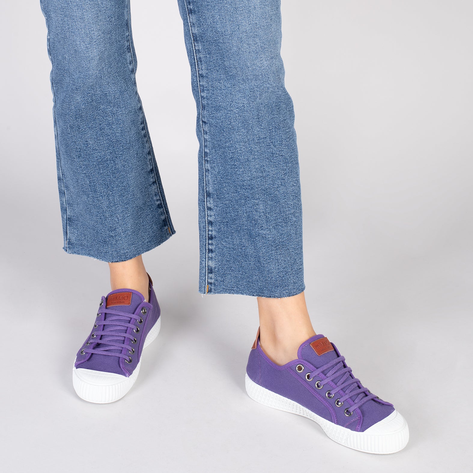 BAMBA – Baskets en toile hydrofuge en mouton LILAS