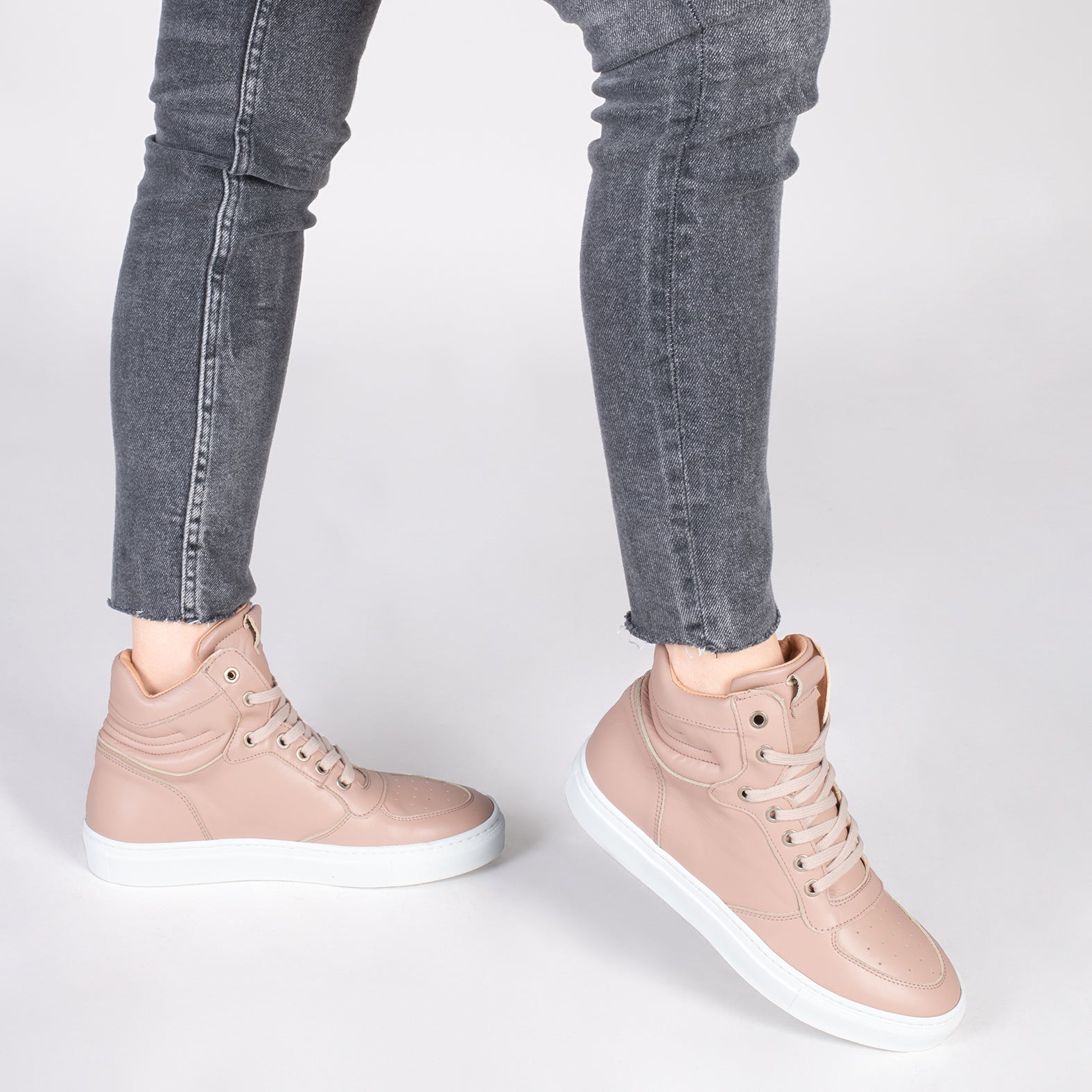 BASKET - Zapatillas altas de mujer NUDE
