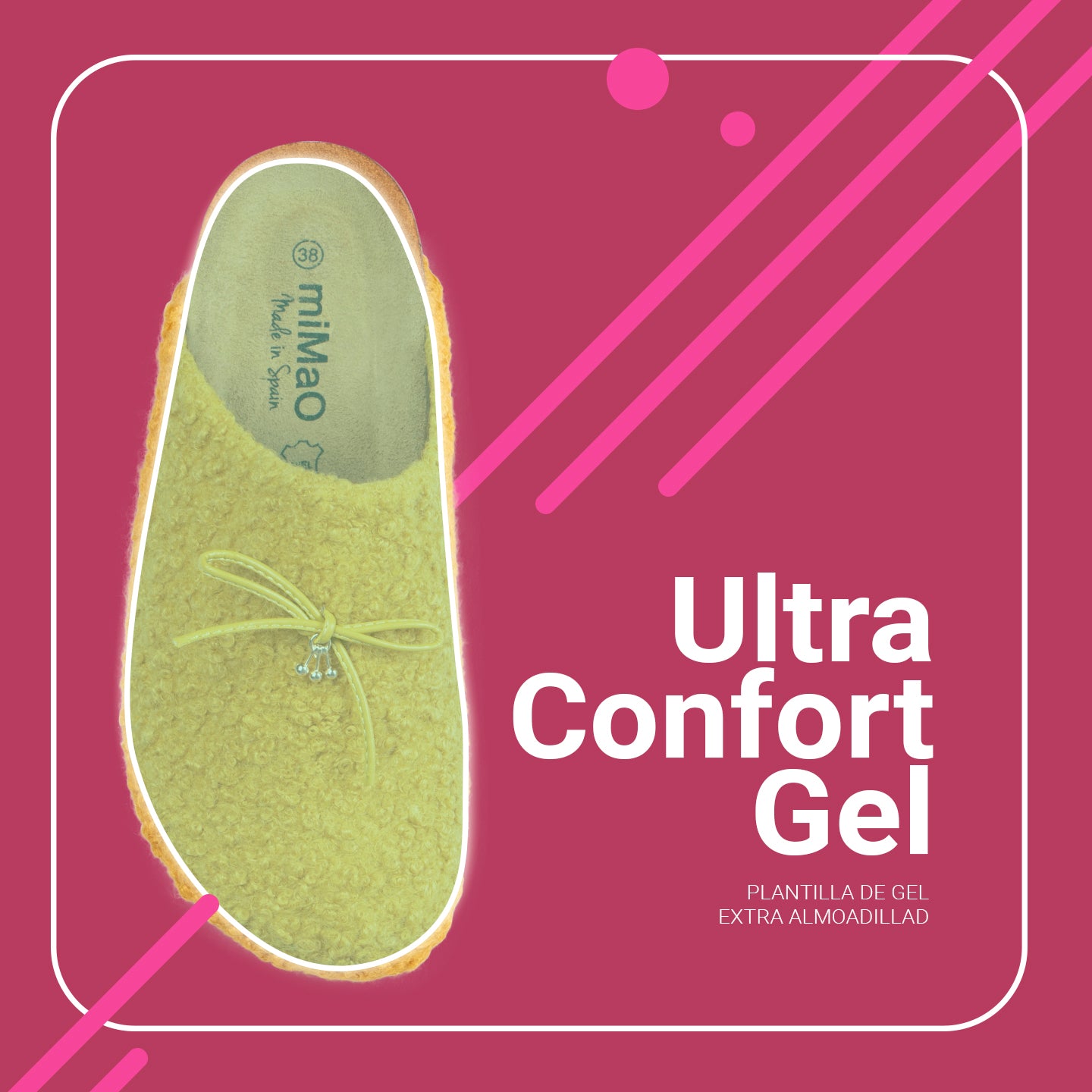 SWEET DREAMS – YELLOW felt home slipper with ribbon