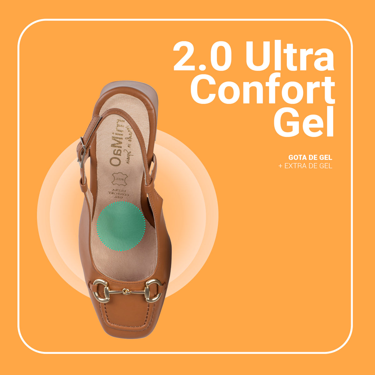 MIA DESTALONADO – Zapatos de tacón ancho destalonado CAMEL