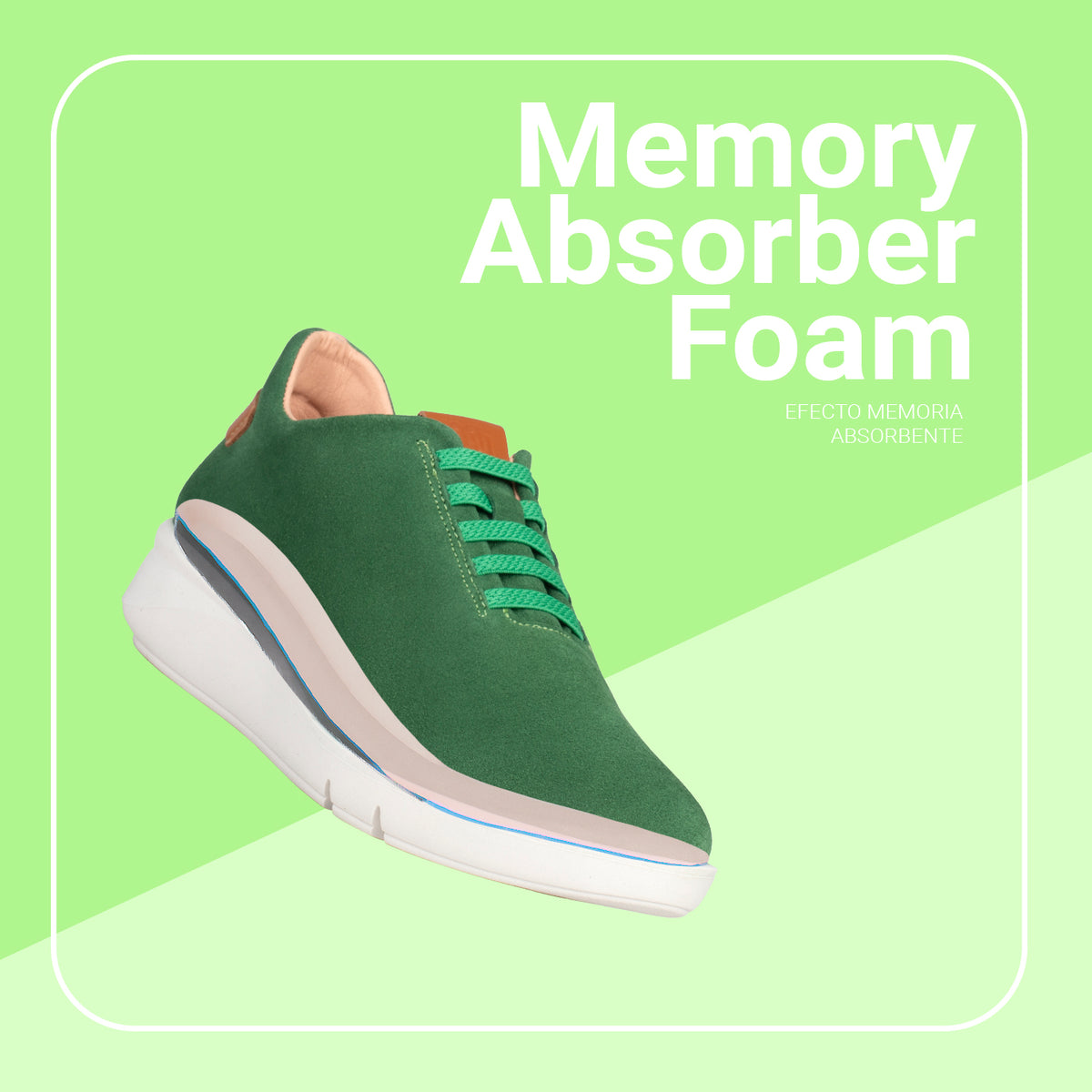 FLY – GREEN casual sneaker with elastic laces