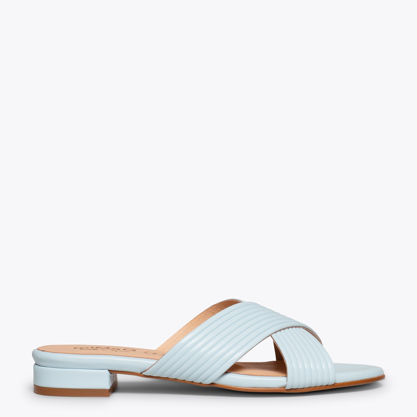 PALA Sandalias planas AZULES con tiras cruzadas