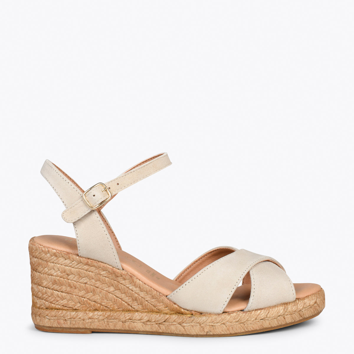 CALPE – BEIGE suede sandal espadrille