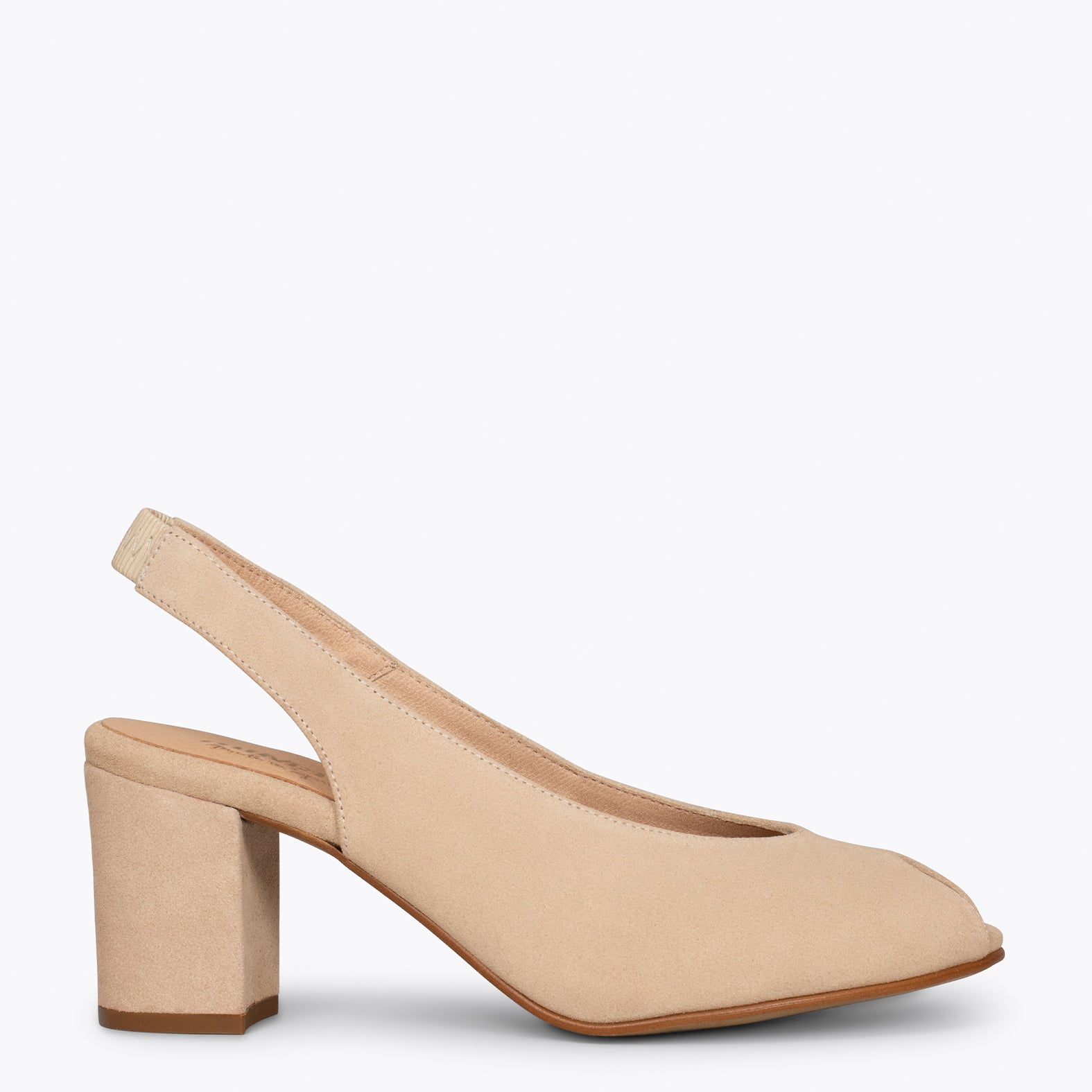 WOMAN – BEIGE peep-toe high heel