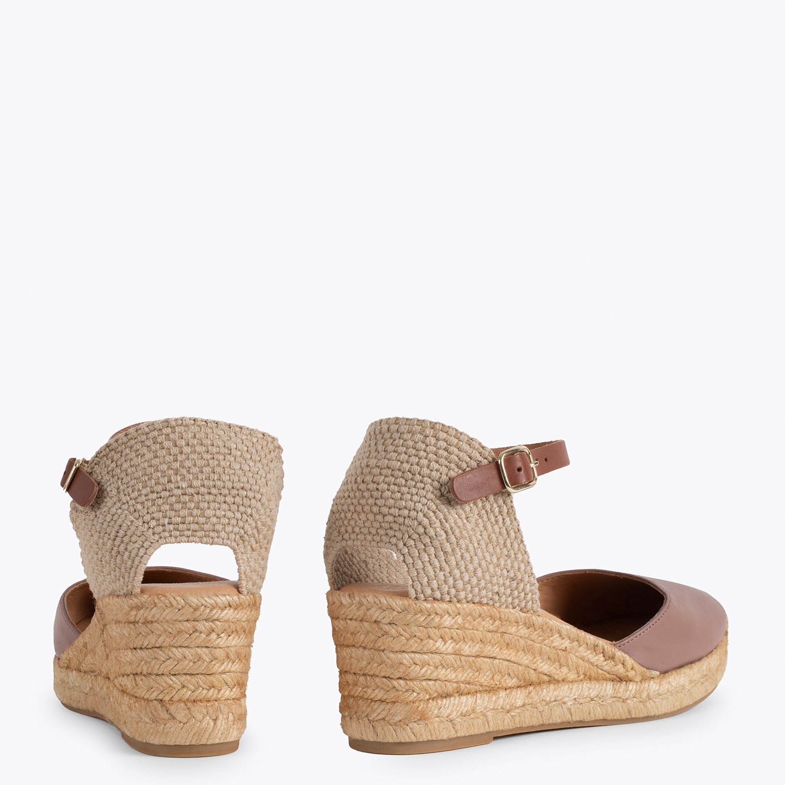 CALELLA Sandalias de esparto MAQUILLAJE en napa