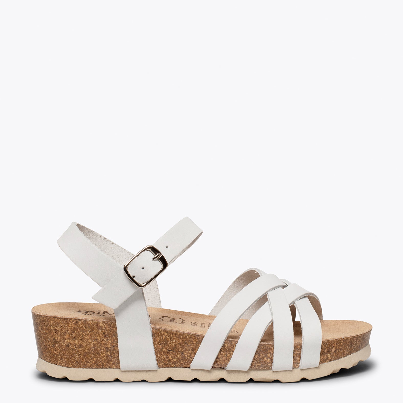 PRINCESS – WHITE suede bio sandals for kids