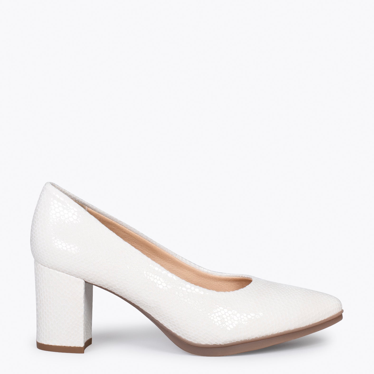 Zapato salon blanco new arrivals