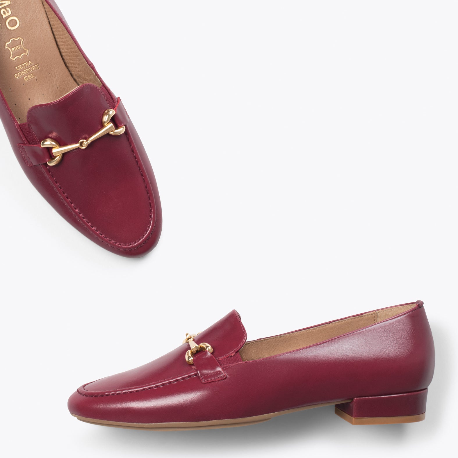 STYLE - Mocasines con detalle metalizado BURDEOS - miMaO ®