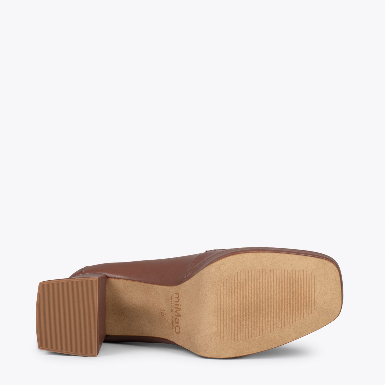 ANNETTE – Mocassins pour femme à talon et plateforme MARRON