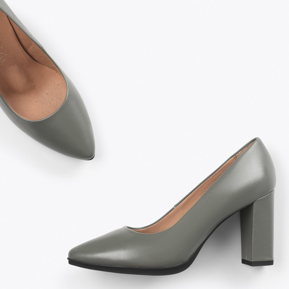URBAN SALON – Zapatos de tacón alto de napa GRIS