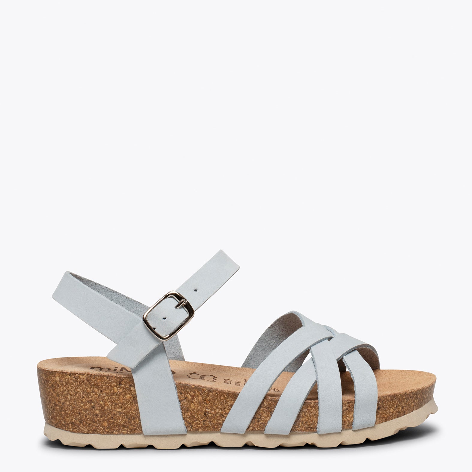 PRINCESS – BLUE suede bio sandals for kids