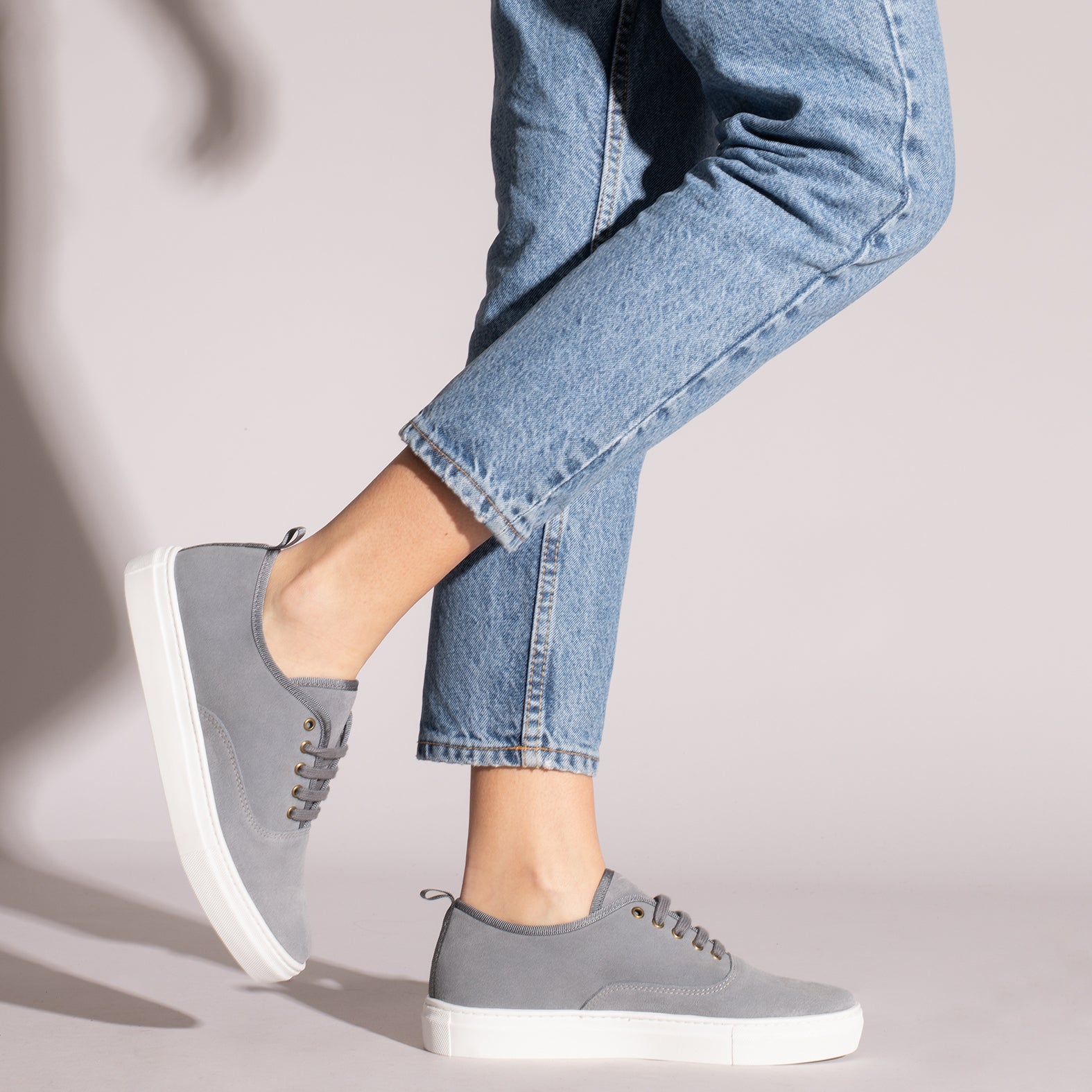WANDER Zapatillas con plataforma de mujer GRIS