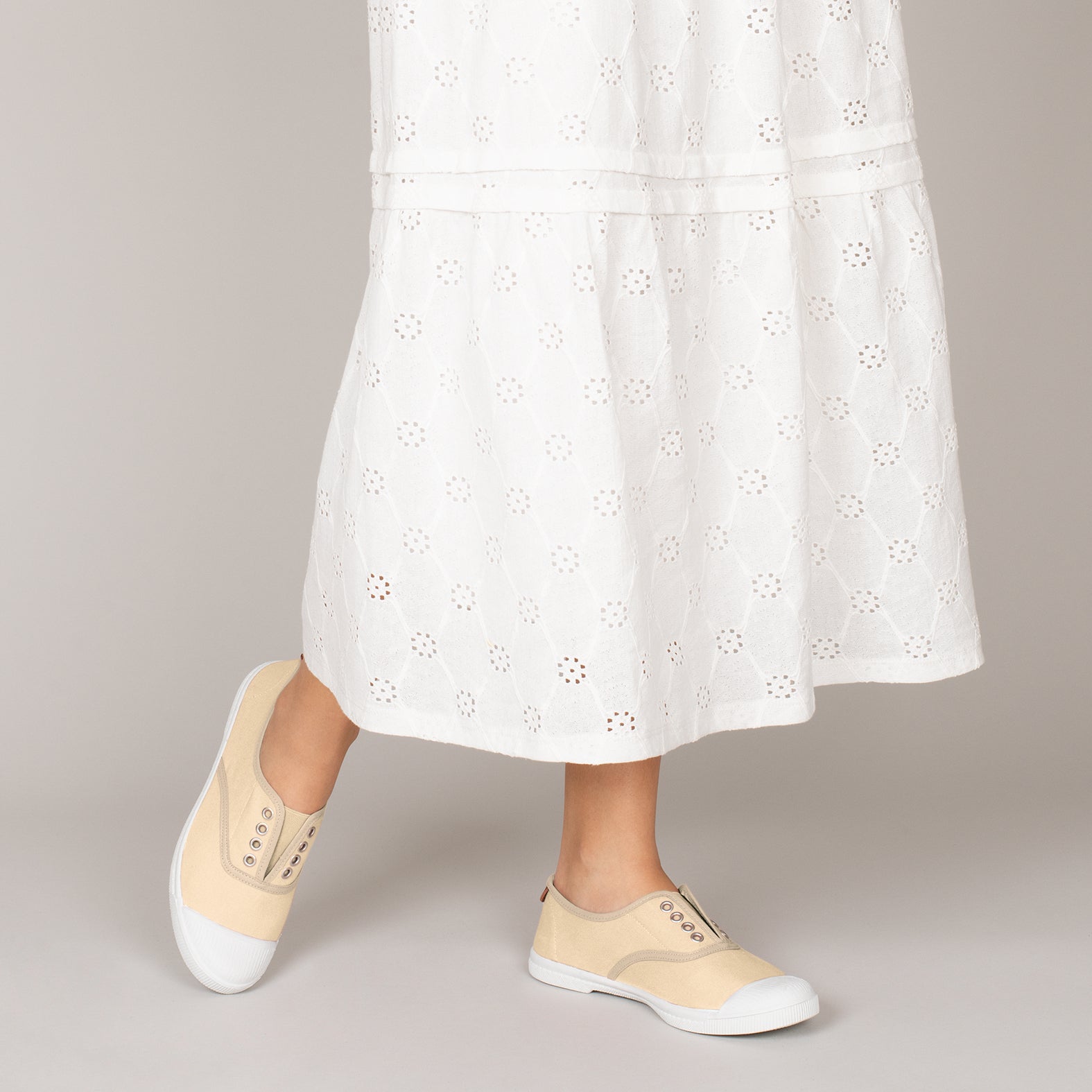 WAY - Zapatillas sin cordones de lona BEIGE