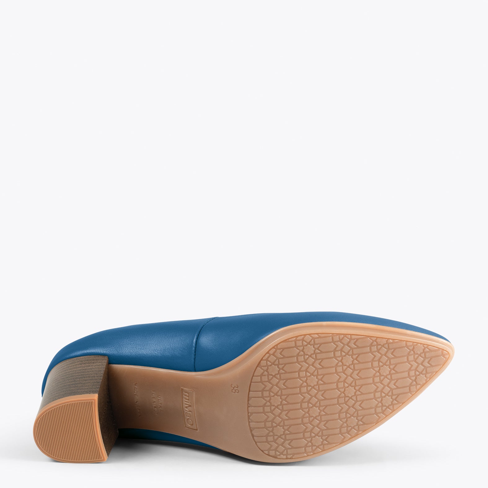 URBAN S SALON – Zapatos de tacón medio de napa AZUL