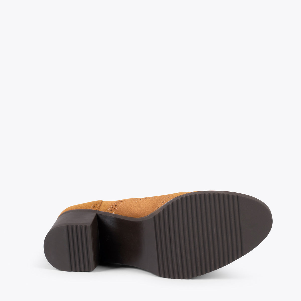 OXFORD – Blucher de mujer con tacón CAMEL