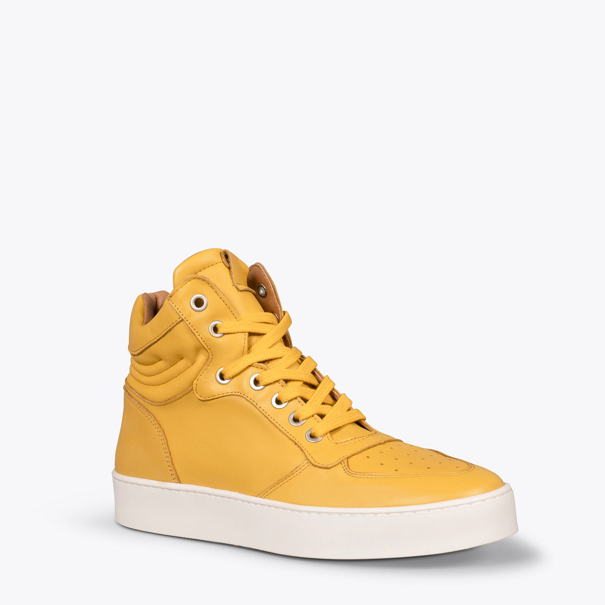 BASKET - Zapatillas altas de mujer MOSTAZA