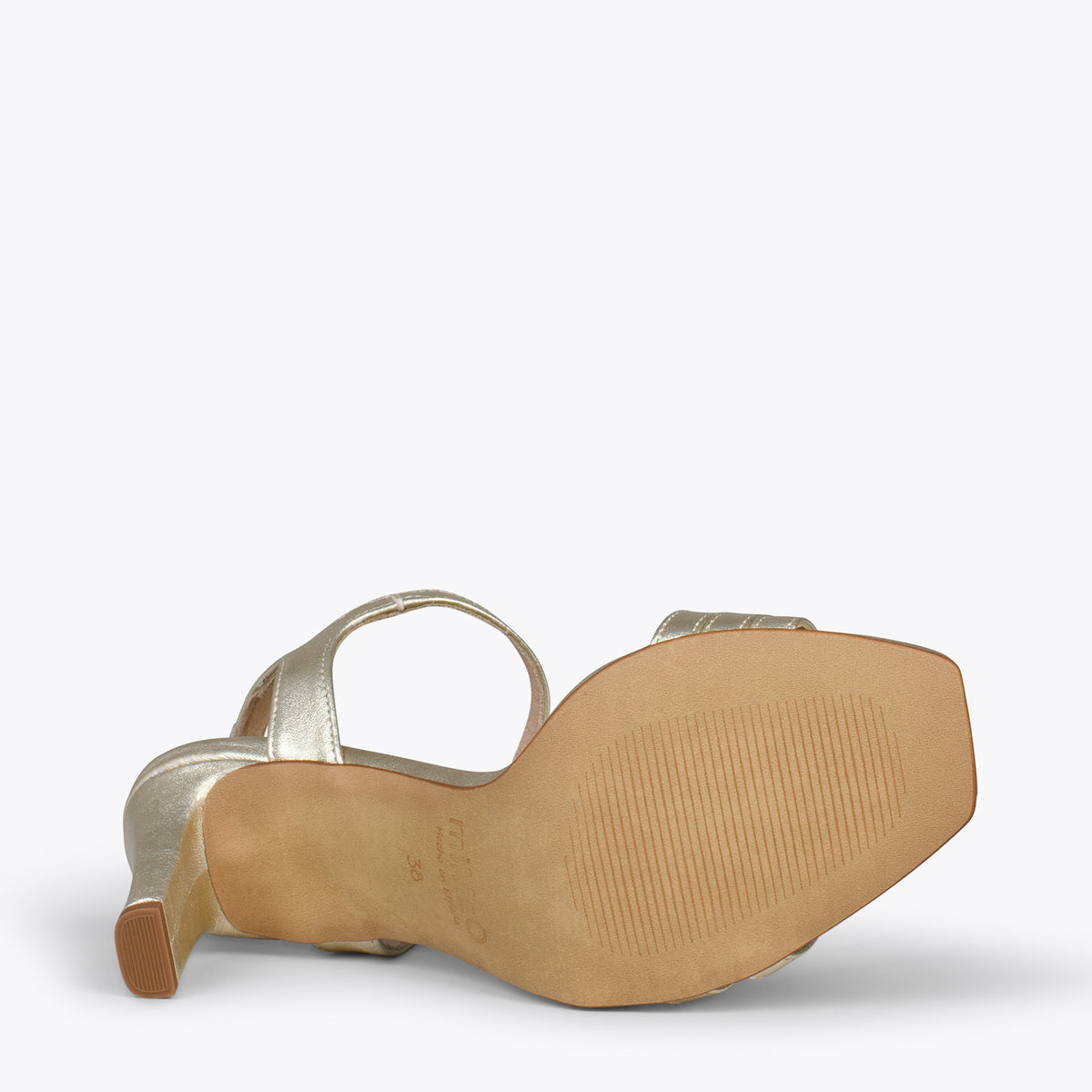 CANNES – GOLDEN strap high heel sandal