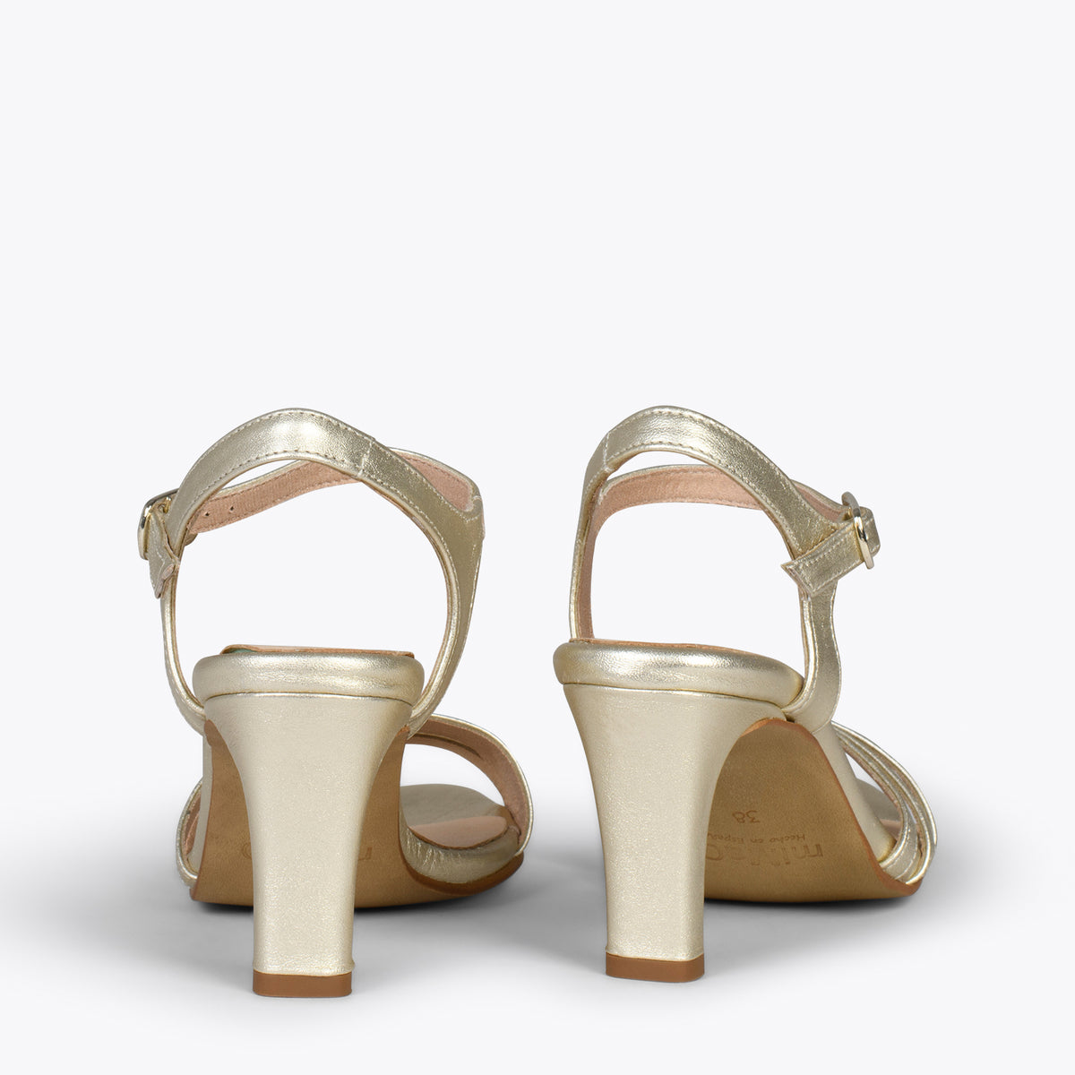 CANNES – GOLDEN strap high heel sandal