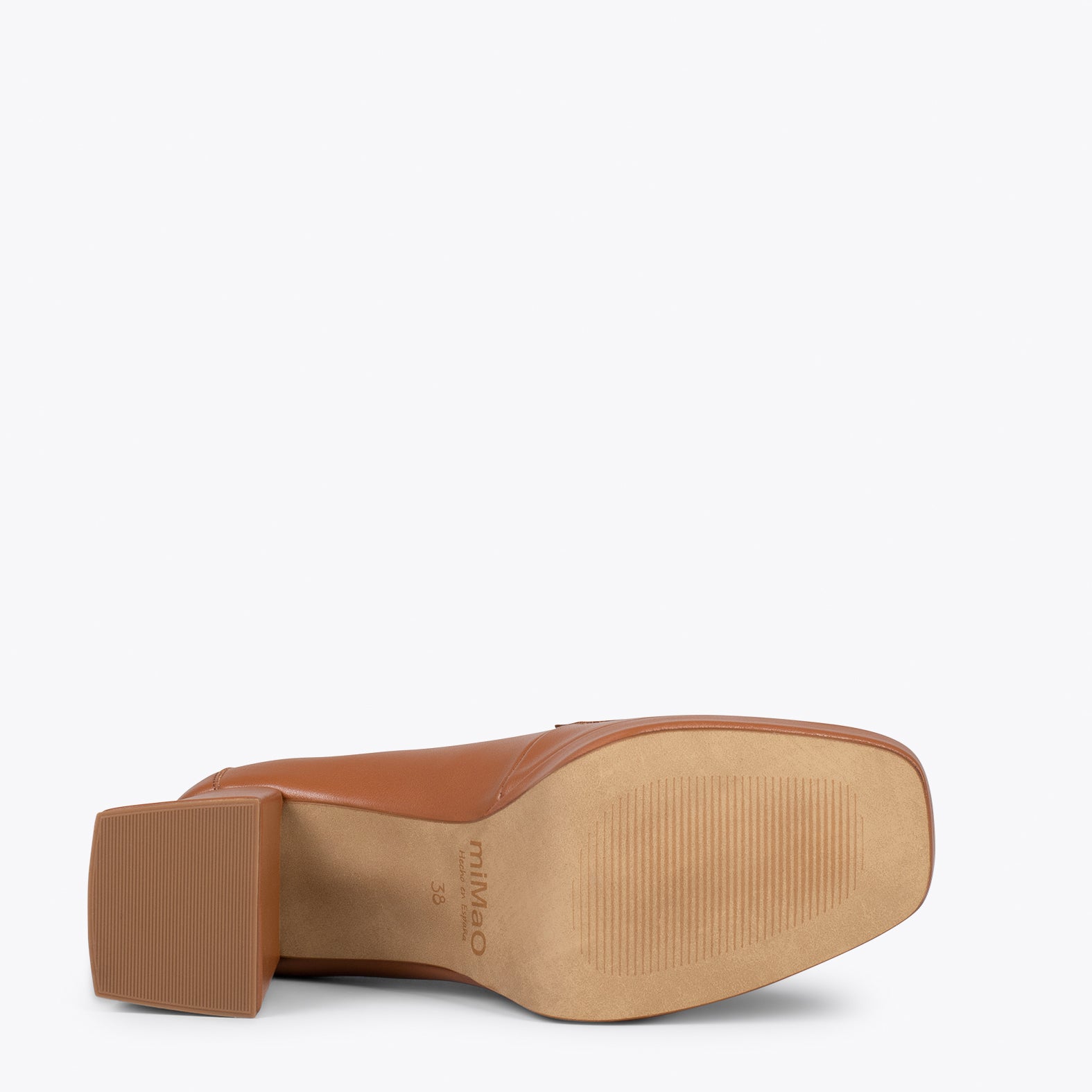 ANNETTE – Mocassins pour femme à talon et plateforme CUIR