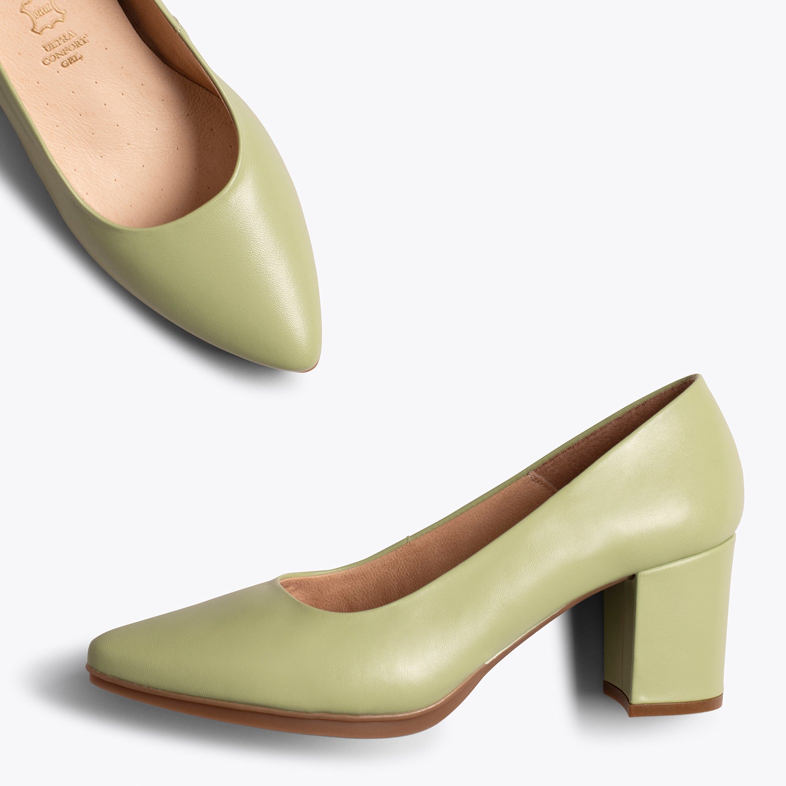URBAN S SALON- GREEN mid heel