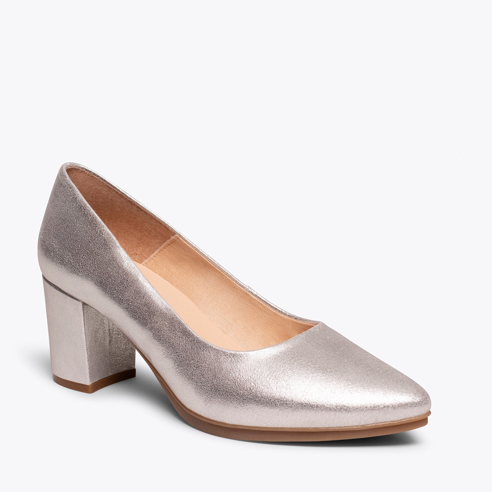 URBAN S SPLASH - Zapatos de piel metalizada PLATA