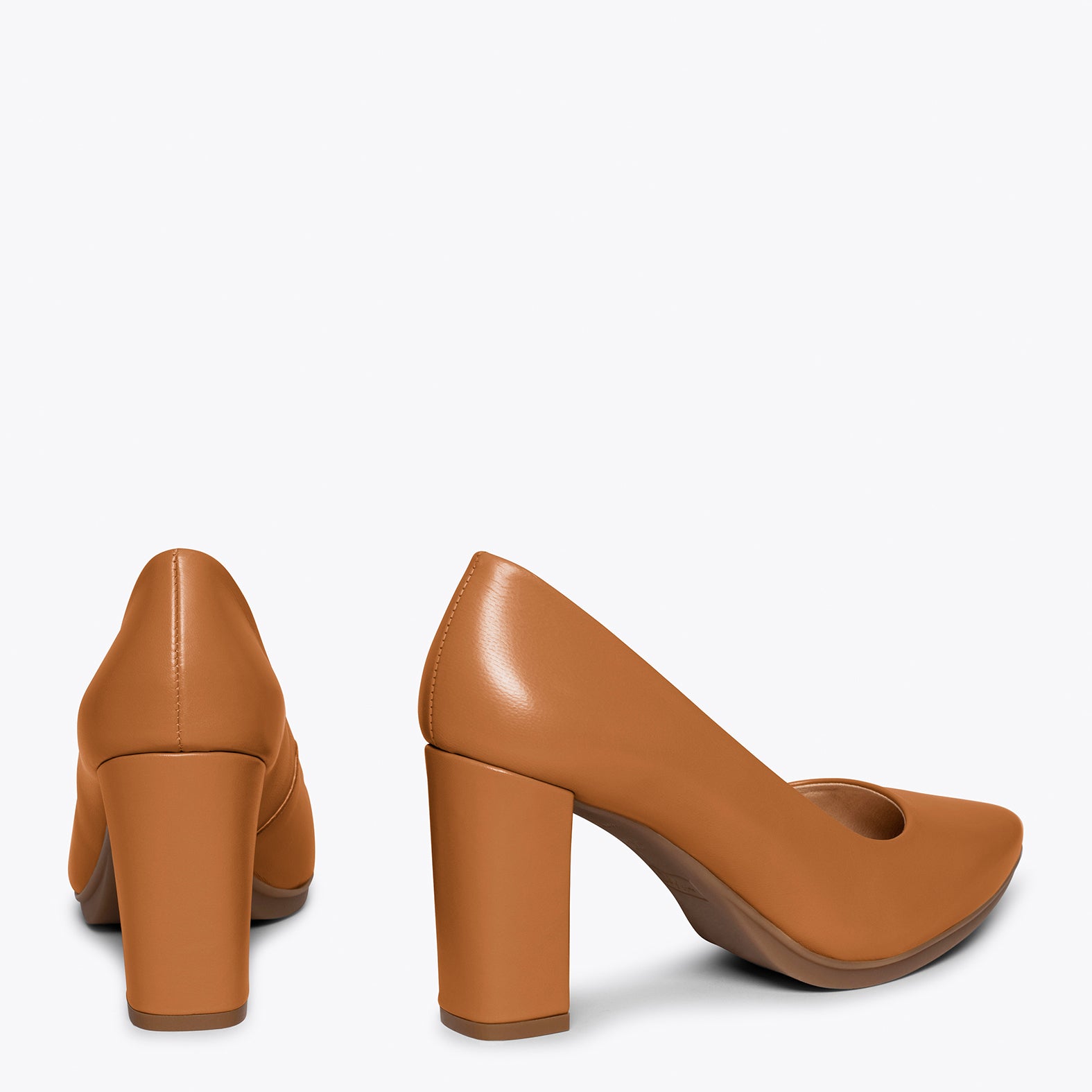 URBAN SALON – CAMEL nappa leather high heel