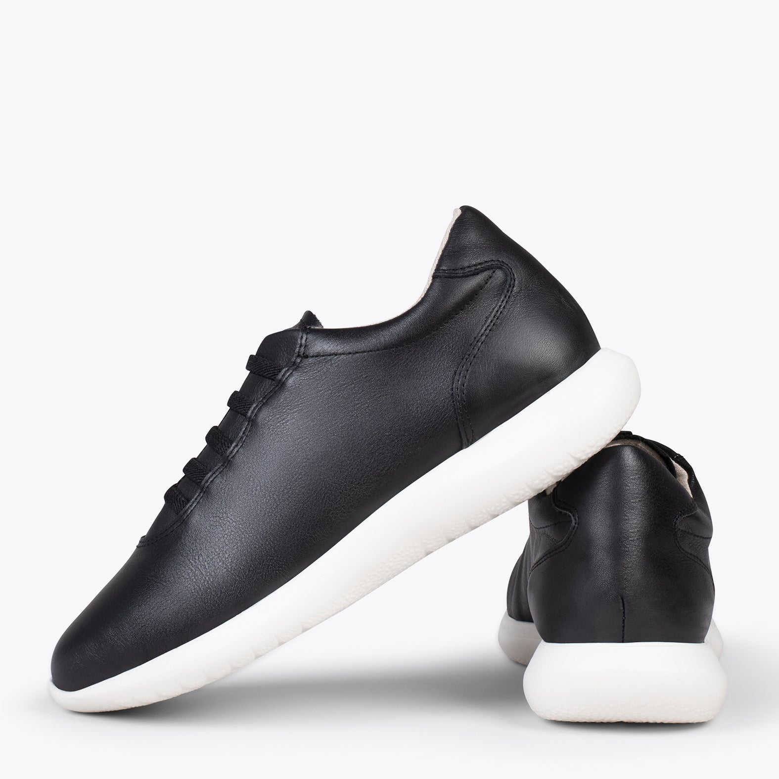 CHICAGO – Zapatillas elásticas sin cordones NEGRO BLANCO