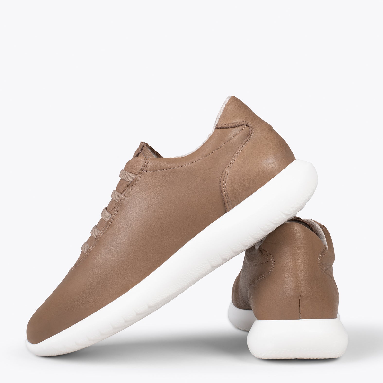 CHICAGO – Zapatillas elásticas sin cordones TAUPE