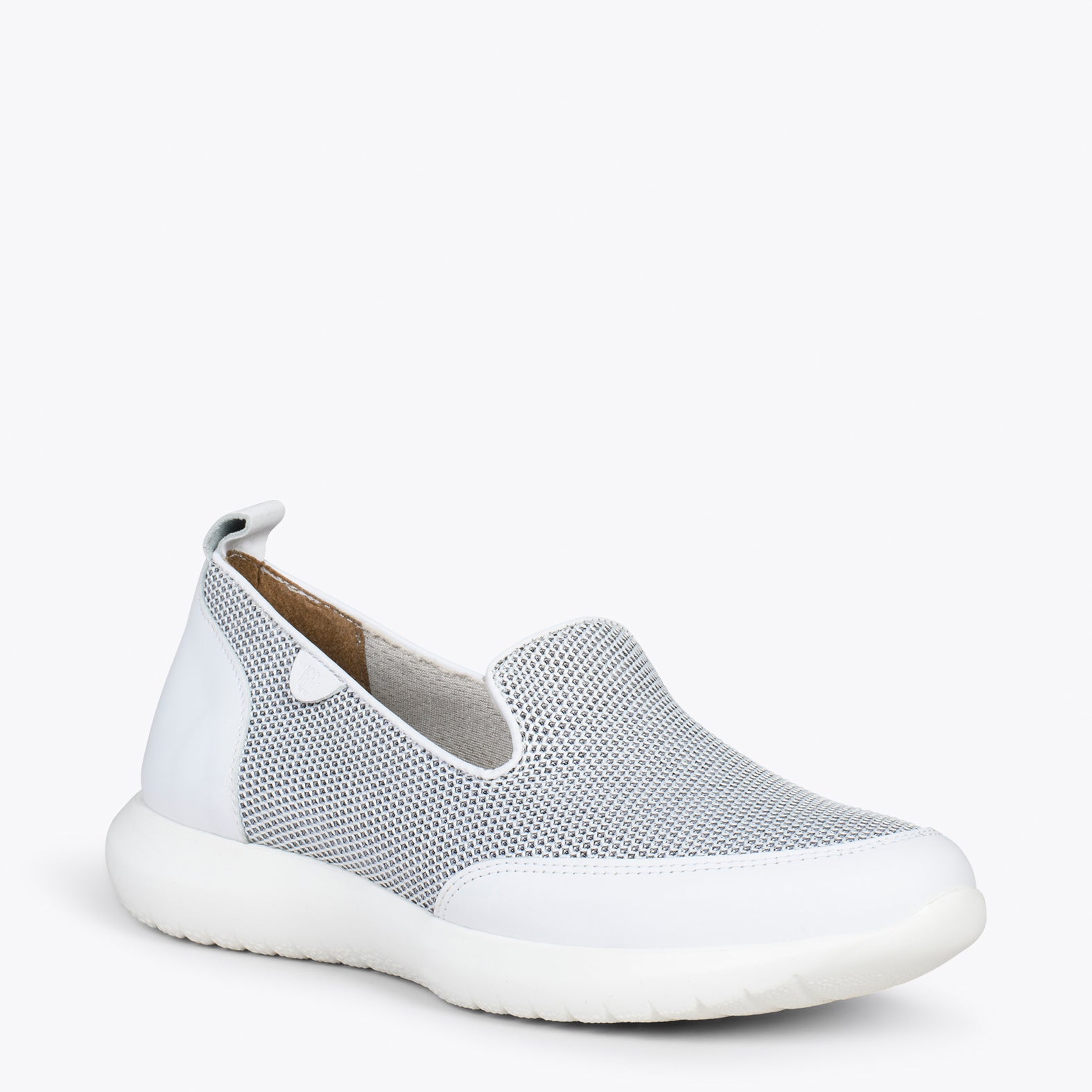 SLIPPER SPORT – Zapatilla sin cordones con diseño en rejilla BLANCO
