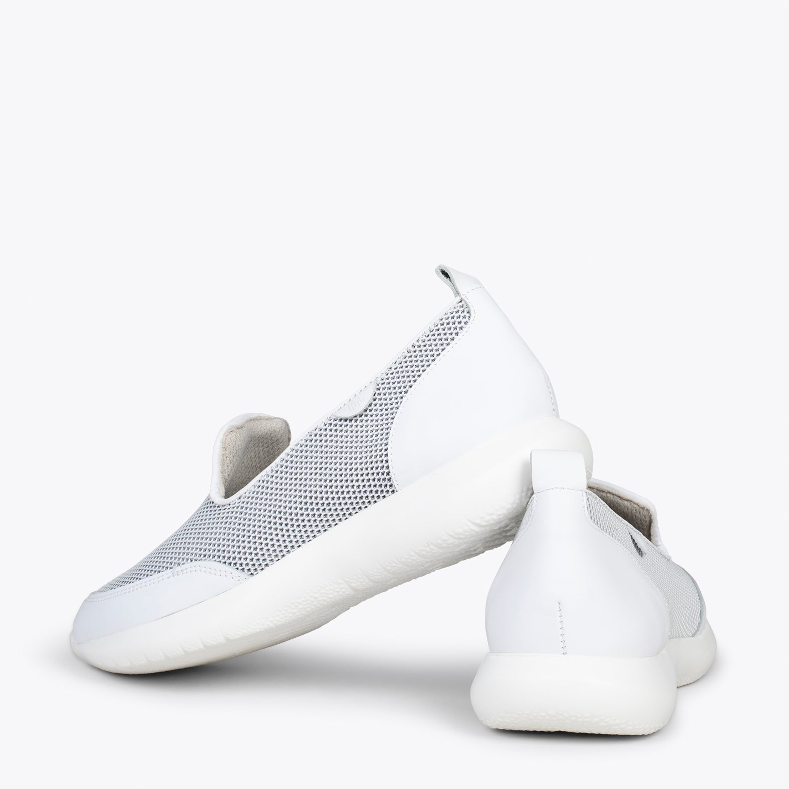 SLIPPER SPORT – Zapatilla sin cordones con diseño en rejilla BLANCO