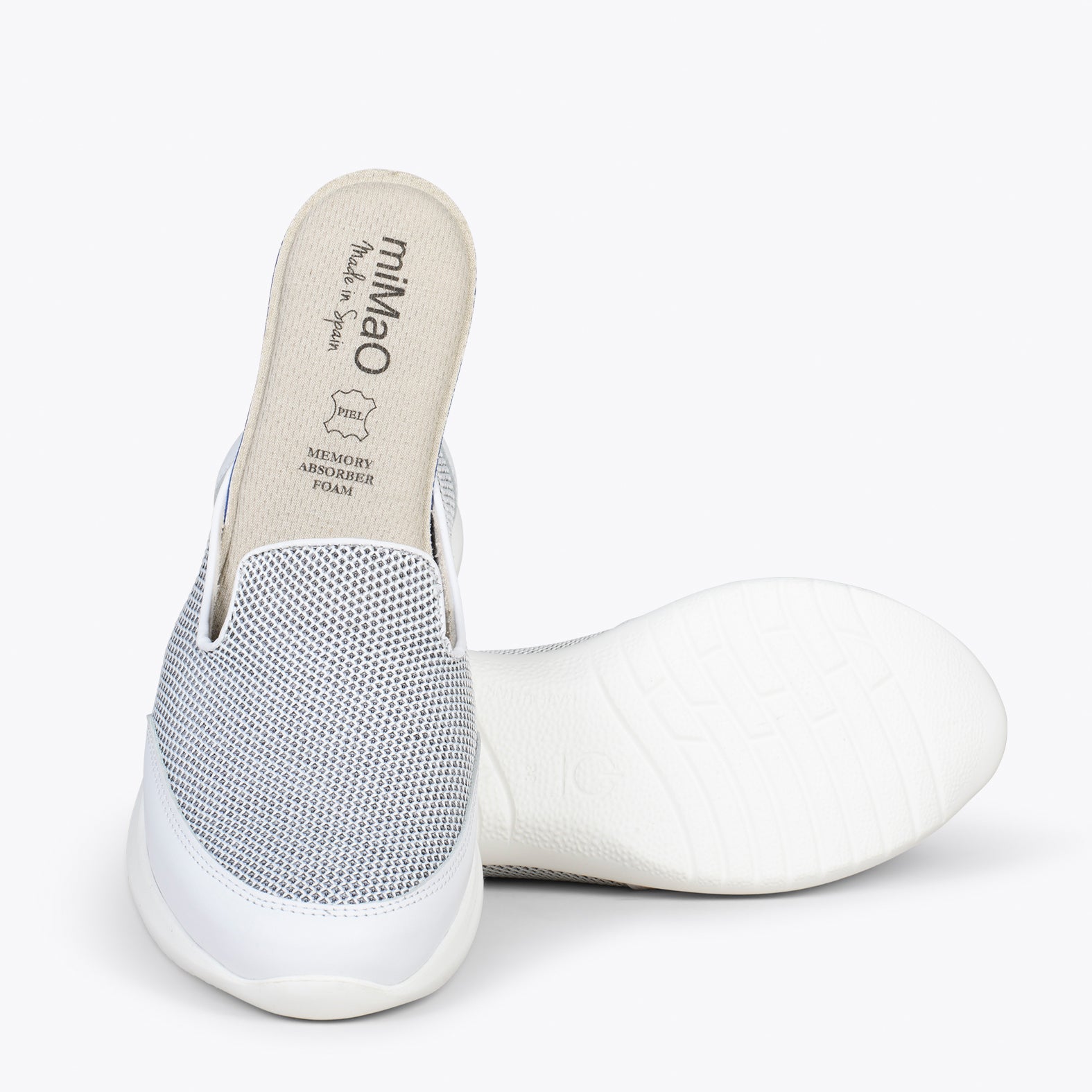 SLIPPER SPORT – Zapatilla sin cordones con diseño en rejilla BLANCO